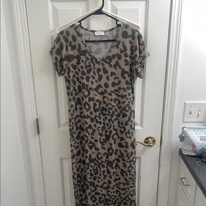 Pink Lily Animal Print Maxi Dress